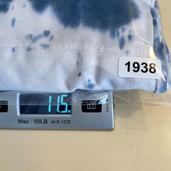 Jane & Delancey Womens Tie Dye Crop Jogger Pants Size 2X Blue White Drawstring - Picture 12 of 12